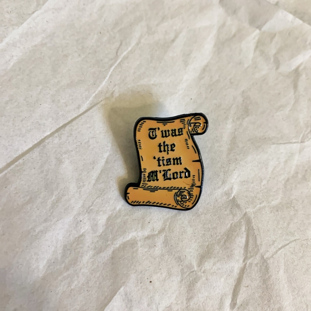 3/$15 Deal New Meme T’was the ‘tism M’Lord Enamel Scroll Pin 1”